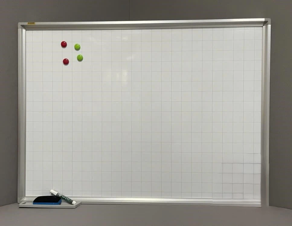 Bảng từ trắng Hàn Quốc N16 khung phào truyền thống treo tường - KT 800x1200 kẻ mờ