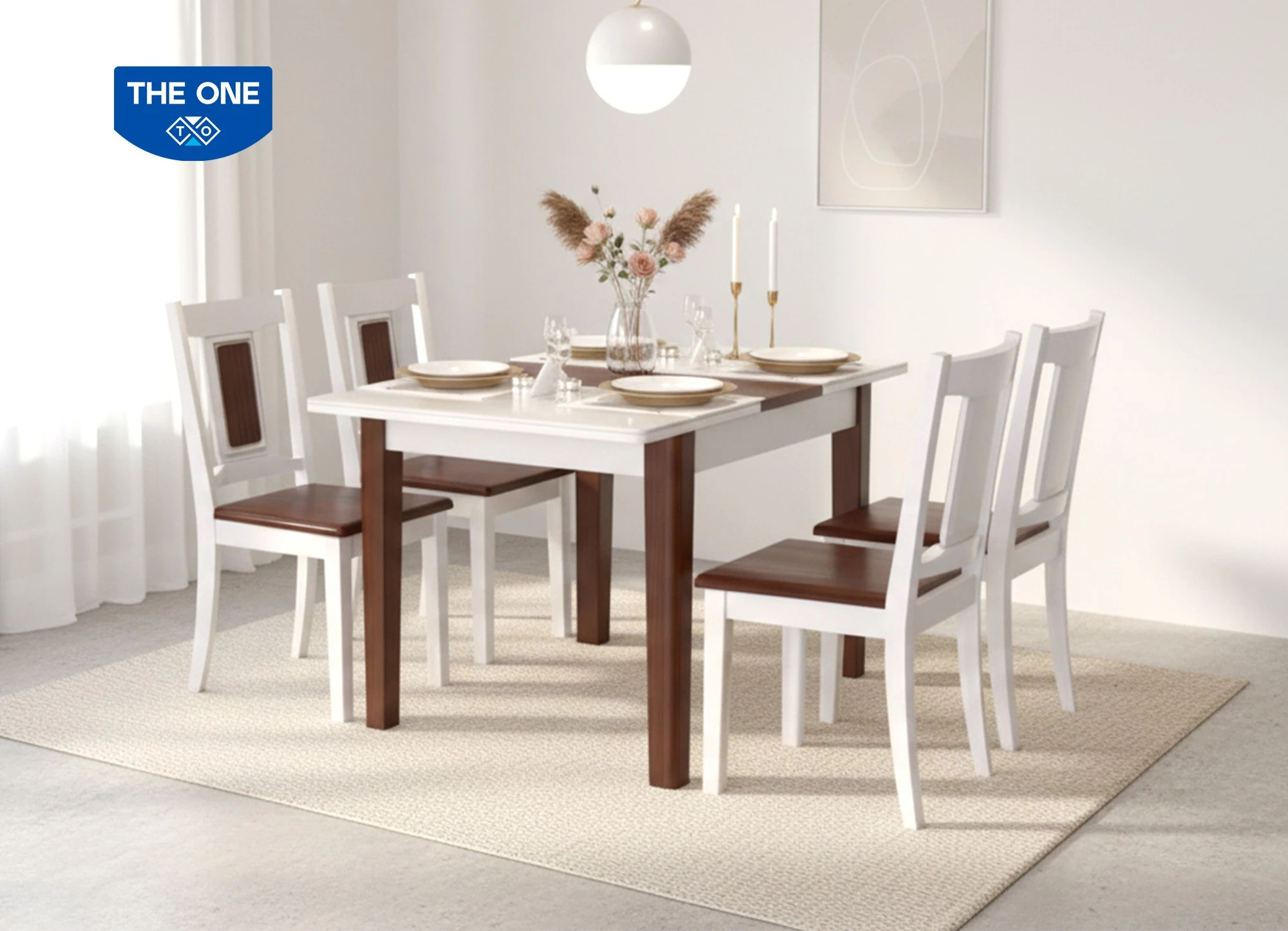 Bộ bàn ghế ăn The One HGB71K10-HGG71