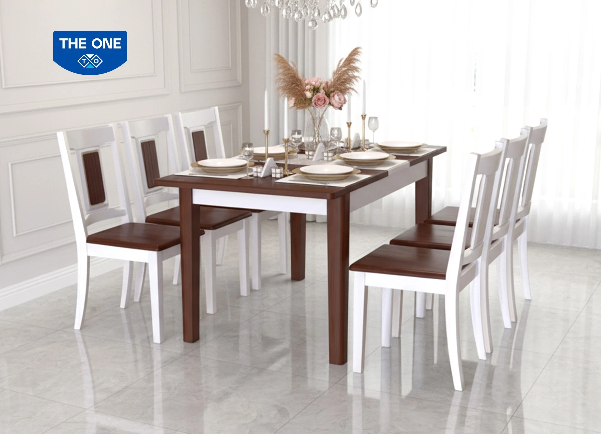Bộ bàn ghế ăn The One HGB71N4-HGG71